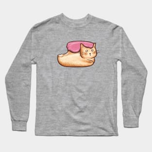 Bread Loaf Cat Strawberry Long Sleeve T-Shirt